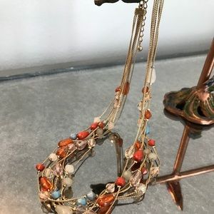 Seven Strand Multi-Color Stone & Crystal Necklace